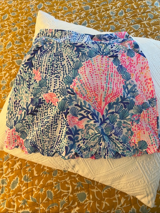 Lilly Pulitzer Dresses & Skirts - Lilly Pulitzer Pink, Blue and Aqua Shell-Print Mini Skirt
